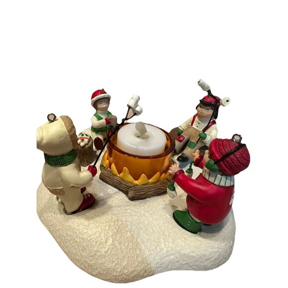 VTG Hallmark 2003 “Waiting for Santa” Christmas Tea Light Holder Kids Ornaments - Picture 5 of 6